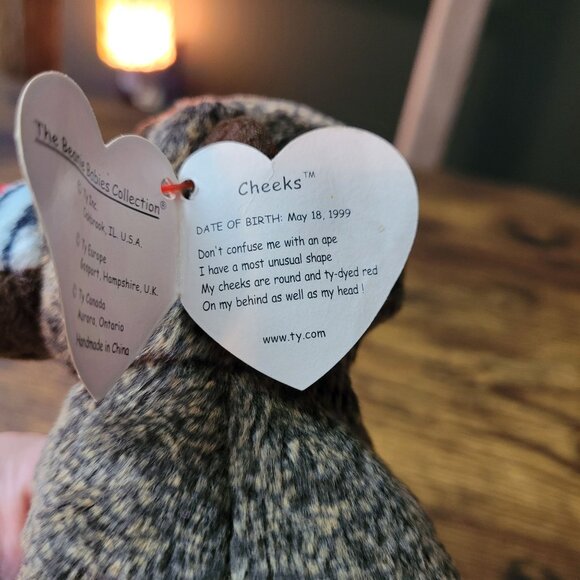 Ty Beanie Babies Schweetheart Congo Cheeks Primates Vintage NWT - Picture 7 of 10